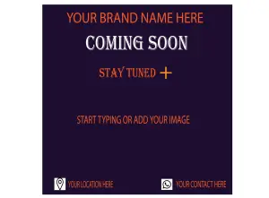 Coming Soon Social Media Post Template – Editable Business Announcement & Launch Design template