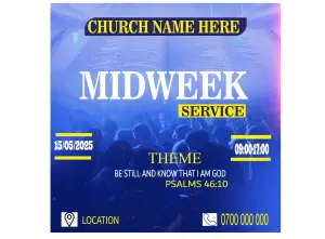 Midweek Encounter Service Flyer Kenya & East Africa template