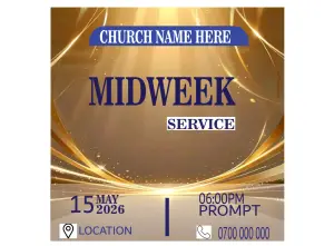Christian Midweek Service Poster Design Kenya & East Africa template