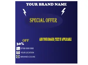 Special Offer Social Media Post Template kenya – Editable Sales Promotion Design for Business marketing template