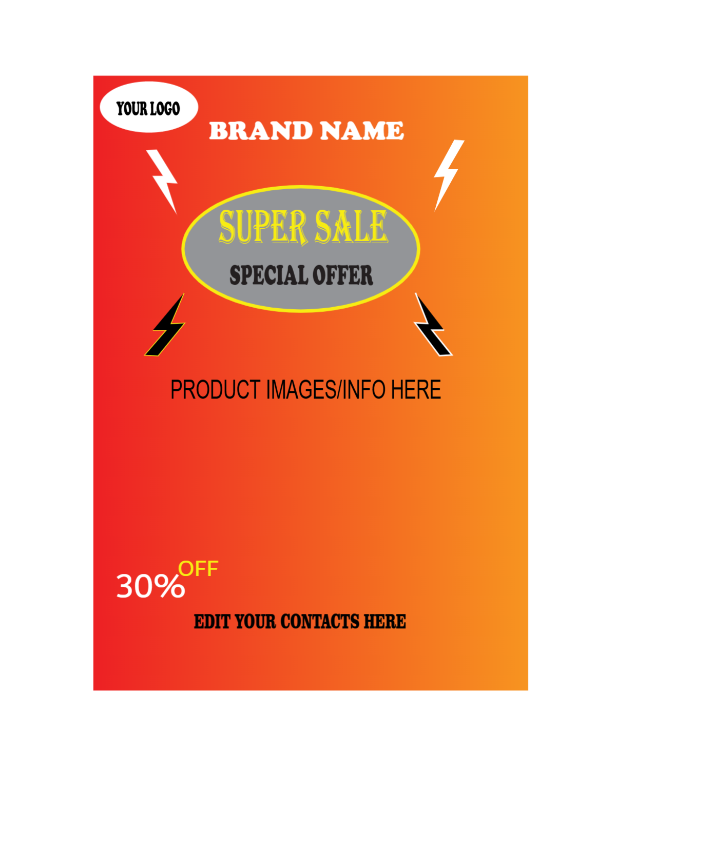 free editable special offer social media post design 