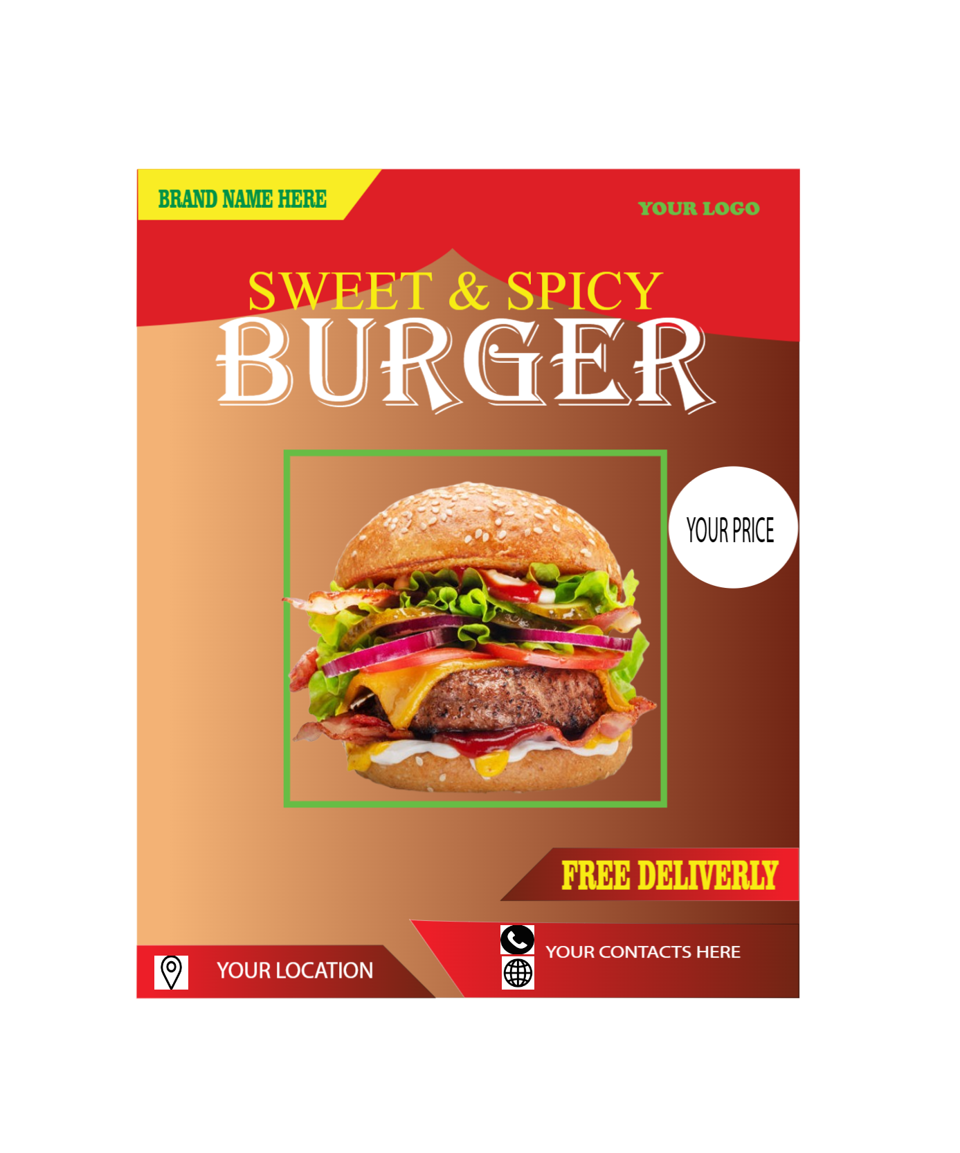 Editable social media post design