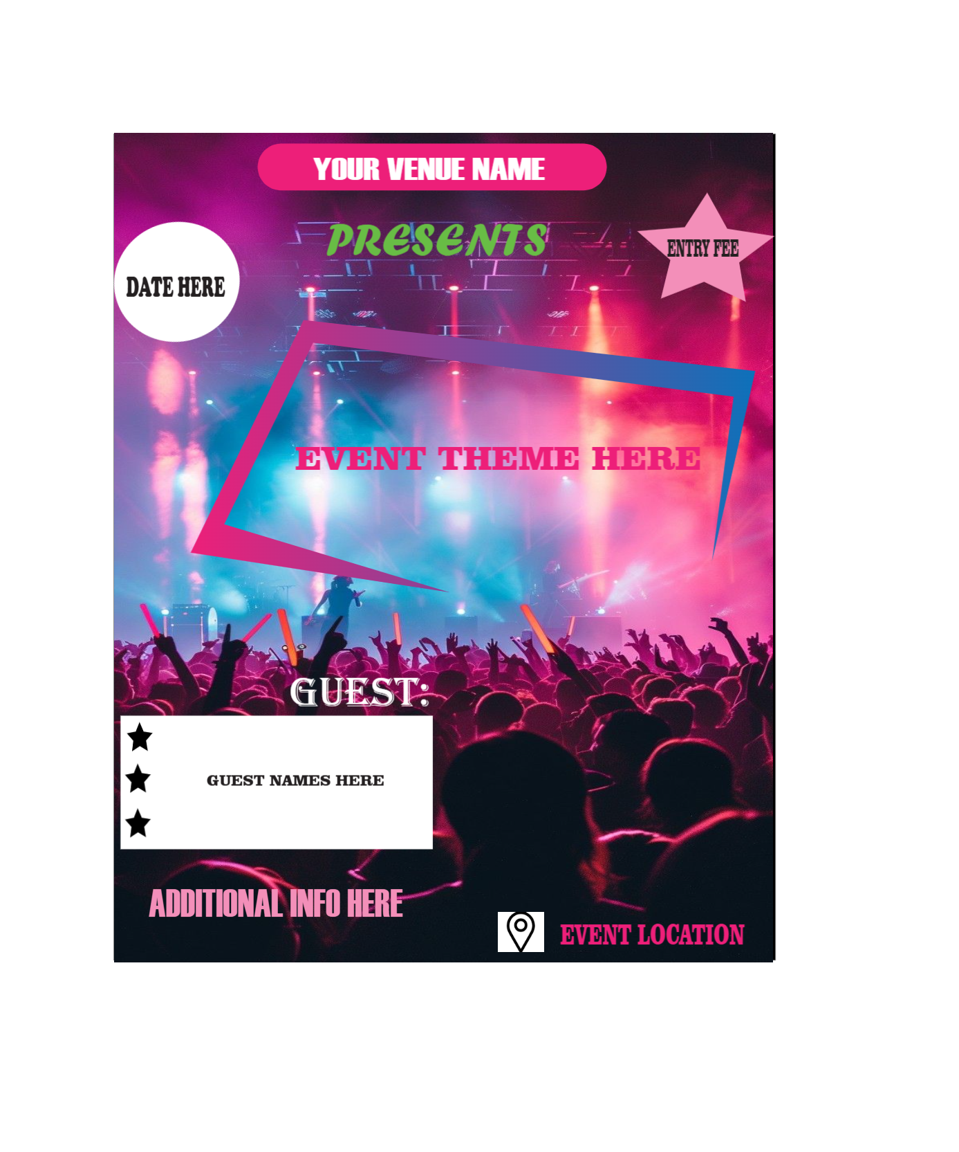 editable concert social media {poster} design 