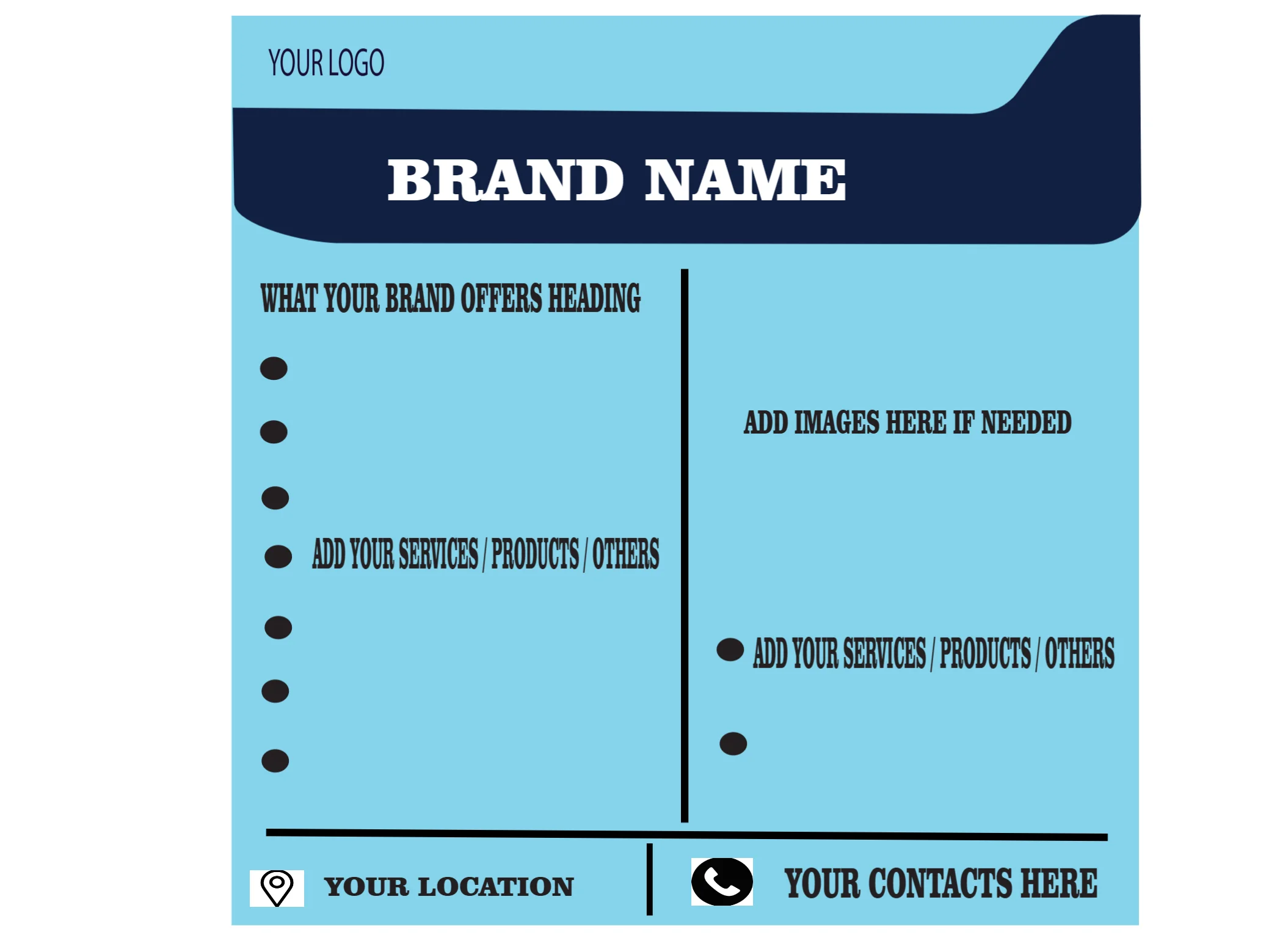 Business Offers List Flyer Template – Product & Services Marketing Design - Flyers Design Template | Editable Professional Business Poster