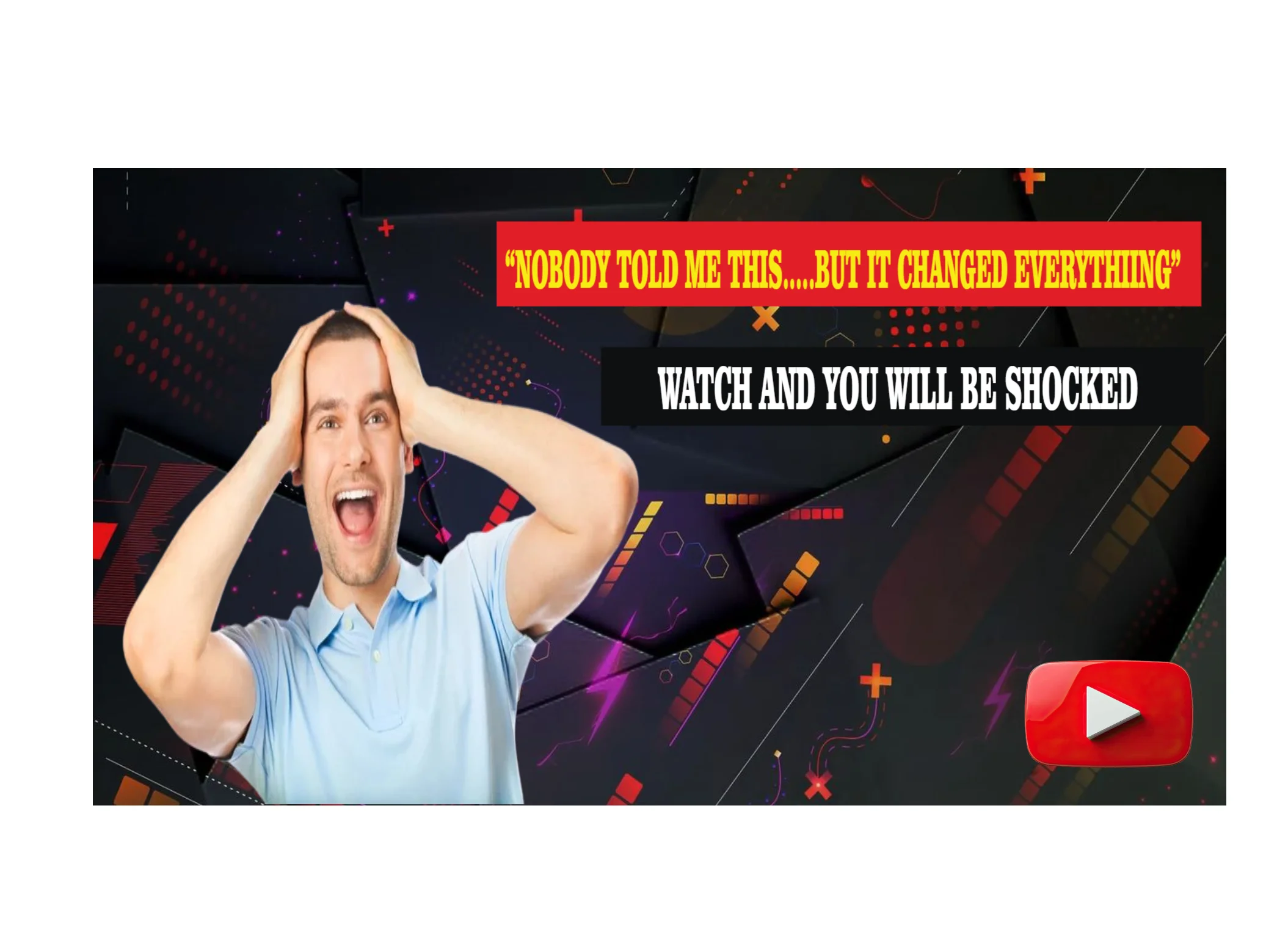 “Nobody Told You This” Thumbnail – Viral YouTube Clickbait Design Template - Thumbnails Template | PopBriz