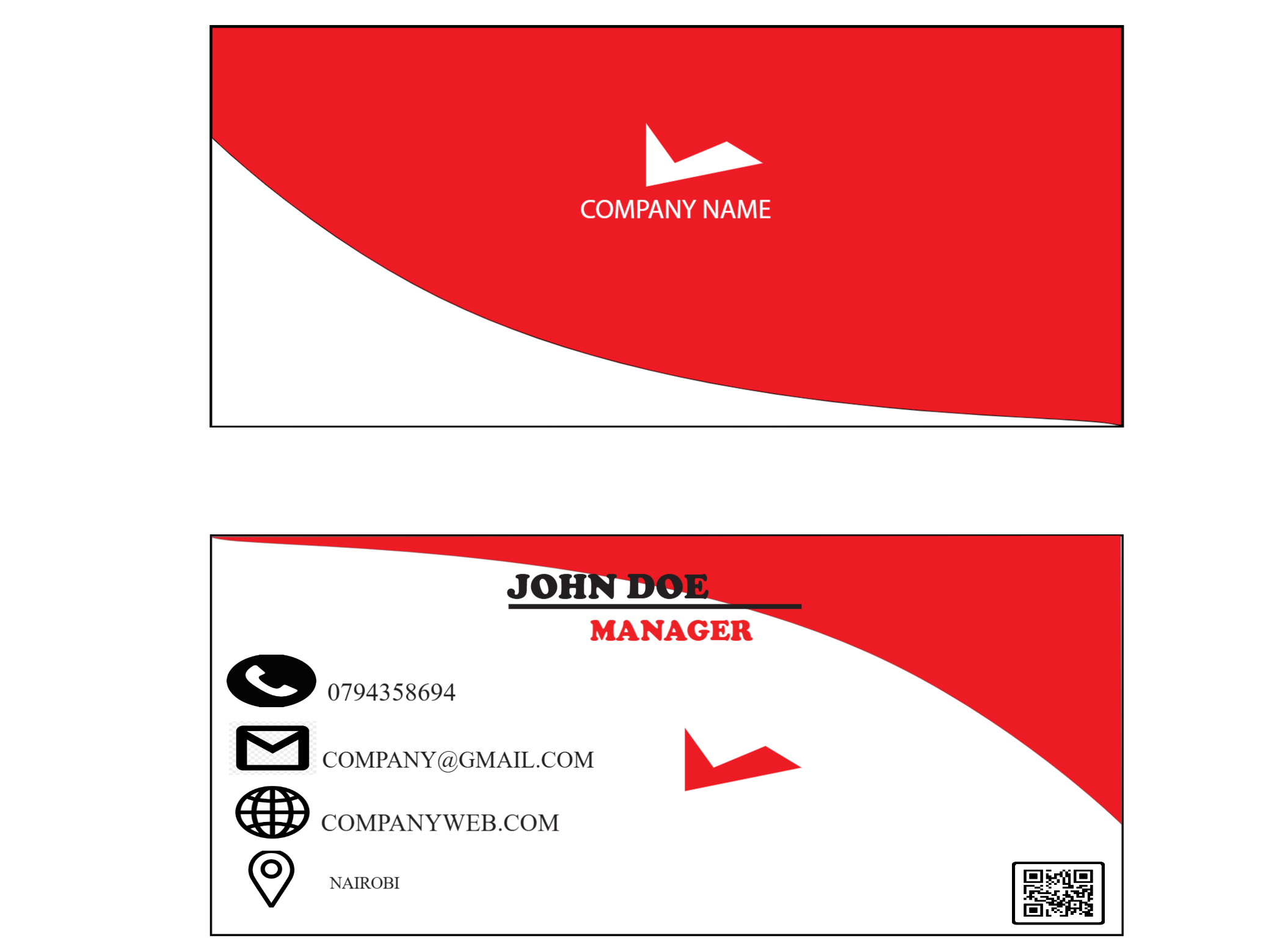 Executive Business Card Templates Kenya & East Africa - Business Cards Template | PopBriz
