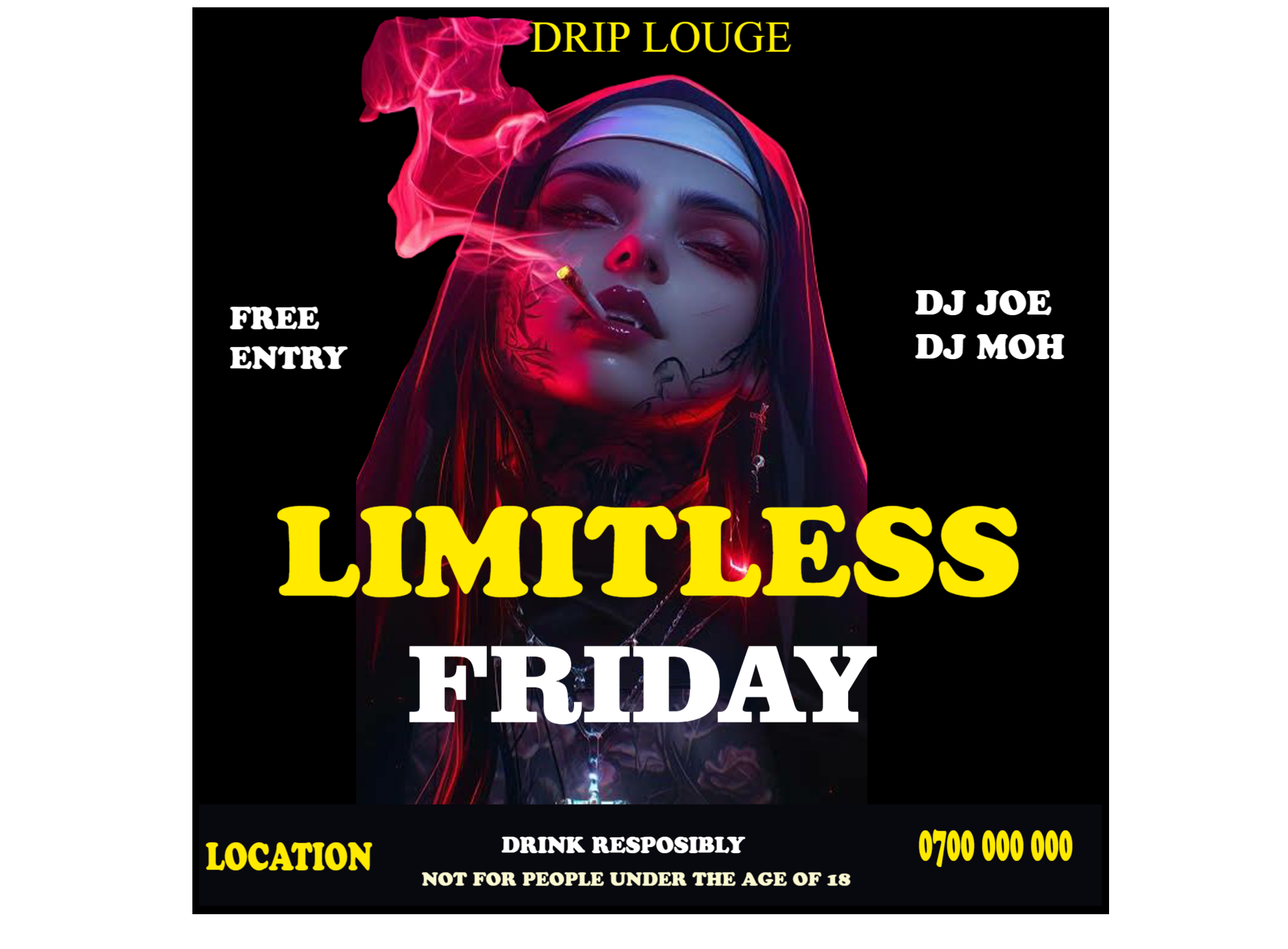 Limitless Friday Party Flyer Nairobi Kenya